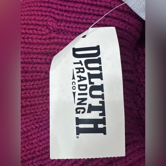 Duluth Trading Co Women’s Heritage Cowl Neck Tunic Sweater XL Burgundy NWT - Picture 10 of 13